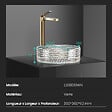 EMKE - EMKE Vasque à Poser Ronde, 360 x 360 x 112 mm, Lavabo en Verre Transparent, Design Montage sur Comptoir - vignette