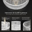 EMKE - EMKE Vasque à Poser Ronde, 360 x 360 x 112 mm, Lavabo en Verre Transparent, Design Montage sur Comptoir - vignette