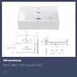 EMKE - EMKE Vasque à Poser en céramique 51,5×36×13cm, Lavabo rectangulaire avec robinet trou prépercé, Lavabo à poser blanc brillant - vignette