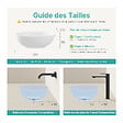 EMKE - EMKE Vasque à Poser en céramique 35×27×11cm, Lavabo salle de bain Ovale, Lavabo à poser blanc brillant - vignette