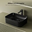 EMKE - EMKE Vasque à Poser 610 x 380 x 150 mm, Lavabo Rectangulaire en Céramique pour Salle de Bain, Coins Arrondis R, Gris Foncé Mat - vignette