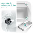 EMKE - EMKE Vasque à Poser en céramique 50×40×11cm, Lavabo rectangulaire avec robinet trou prépercé, Lavabo à poser blanc brillant - vignette