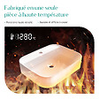 EMKE - EMKE Vasque à Poser en céramique 50×40×11cm, Lavabo rectangulaire avec robinet trou prépercé, Lavabo à poser blanc brillant - vignette