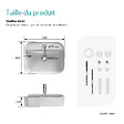 EMKE - EMKE Vasque à Poser en céramique 50×40×11cm, Lavabo rectangulaire avec robinet trou prépercé, Lavabo à poser blanc brillant - vignette