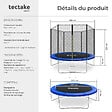 TECTAKE - Trampoline modèle B noir/bleu - vignette