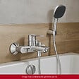 GROHE - Pack mitigeur mécanique Start Loop + Douchette 2 jets Vitalio Comfort 110 + Flexible1750 mm et support - vignette