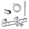GROHE - Pack mitigeur thermostatique Grohtherm 800  + Douchette Get Stick + Flexible1750 mm et support - vignette