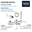 GROHE - Pack mitigeur thermostatique Grohtherm 800  + Douchette Get Stick + Flexible1750 mm et support - vignette
