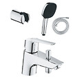 GROHE - Pack mitigeur mécanique Quickfix Start 2021 + Douchette 2 jets Vitalio Comfort 110 + Flexible1750 mm et support - vignette