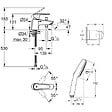 GROHE - Pack mitigeur mécanique Quickfix Start 2021 + Douchette 2 jets Vitalio Comfort 110 + Flexible1750 mm et support - vignette