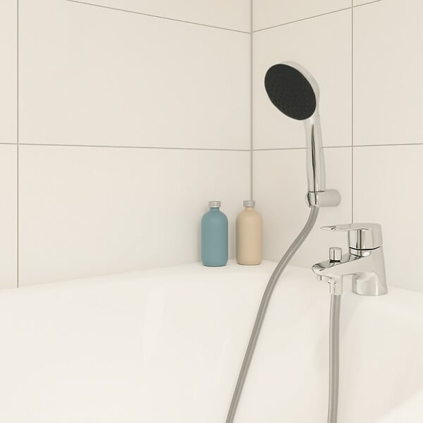 GROHE - Pack mitigeur mécanique Quickfix Start 2021 + Douchette 2 jets Vitalio Start 110 + Flexible1750 mm et support - large