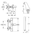 GROHE - Pack mitigeur thermostatique Get avec colonnettes + Douchette 1 jet Vitalio Get Stick + Flexible 1750 mm - vignette