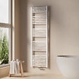 EMKE - EMKE Sèche-serviette eau chaude, Radiateur sèche-serviettes raccordement central Blanc 160x50cm 654Watts - vignette