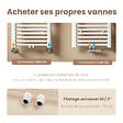 EMKE - EMKE Sèche-serviette eau chaude, Radiateur sèche-serviettes raccordement central Blanc 180x40cm 618Watts - vignette