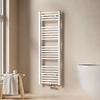 EMKE - EMKE Sèche-serviette eau chaude, Radiateur sèche-serviettes raccordement central Blanc 120x40cm 427Watts - vignette