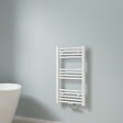 EMKE - EMKE Sèche-serviette eau chaude, Radiateur sèche-serviettes raccordement central Blanc 75x40cm 244Watts - vignette