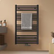 EMKE - EMKE Sèche-serviette eau chaude, Radiateur sèche-serviettes raccordement central Anthracite 100x60cm 498Watts - vignette