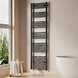 EMKE - EMKE Sèche-serviette eau chaude, Radiateur sèche-serviettes raccordement central Anthracite 180x50cm 739Watts - vignette
