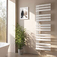 EMKE - Sèche-serviette eau chaude EMKE raccord latéral radiateur sèche-serviettes blanc 143 × 40 cm 484 watts - vignette