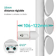 EMKE - Sèche-serviette eau chaude EMKE raccord latéral radiateur sèche-serviettes blanc 143 × 40 cm 484 watts - vignette