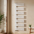 EMKE - EMKE Sèche-Serviettes Chauffage Central 1660 x 600 mm 1075W – Radiateur Salle de Bain Eau Chaude, Blanc - vignette