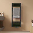 EMKE - EMKE Sèche-serviette eau chaude, Radiateur sèche-serviettes raccordement central Anthracite 100x40cm 356Watts - vignette