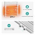 EMKE - EMKE Sèche-serviette eau chaude, Radiateur sèche-serviettes raccordement central Blanc 75x60cm 337Watts - vignette