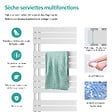 EMKE - EMKE Sèche-serviettes à Eau Chaude Panneau Plat, Sèche-serviettes connexion latérale pour, Blanc 1320x400mm 570Watts - vignette