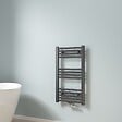EMKE - EMKE Sèche-serviette eau chaude, Radiateur sèche-serviettes raccordement central Anthracite 75x40cm 244Watts - vignette
