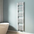 EMKE - EMKE Sèche-serviette eau chaude, Radiateur sèche-serviettes raccordement central Blanc 160x40cm 547Watts - vignette