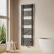EMKE - EMKE Sèche-serviette eau chaude, Radiateur sèche-serviettes raccordement central Anthracite 160x50cm 654Watts - vignette