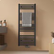 EMKE - EMKE Sèche-serviette eau chaude, Radiateur sèche-serviettes raccordement central Anthracite 120x50cm 513Watts - vignette