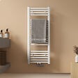 EMKE - EMKE Sèche-serviette eau chaude, Radiateur sèche-serviettes raccordement central Blanc 100x40cm 356Watts - vignette