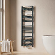 EMKE - EMKE Sèche-serviette eau chaude, Radiateur sèche-serviettes raccordement central Anthracite 120x40cm 427Watts - vignette