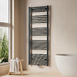 EMKE - EMKE Sèche-serviette eau chaude, Radiateur sèche-serviettes raccordement central Anthracite 160x60cm 761Watts - vignette