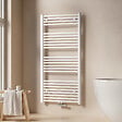 EMKE - EMKE Sèche-serviette eau chaude, Radiateur sèche-serviettes raccordement central Blanc 120x60cm 598Watts - vignette
