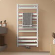 EMKE - EMKE Sèche-serviette eau chaude, Radiateur sèche-serviettes raccordement central Blanc 120x60cm 598Watts - vignette