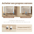 EMKE - EMKE Sèche-serviette eau chaude, Radiateur sèche-serviettes raccordement central Blanc 120x60cm 598Watts - vignette