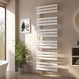 EMKE - Sèche-serviette eau chaude EMKE raccord latéral radiateur sèche-serviettes blanc 174 × 60 cm 782 watts - vignette