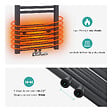 EMKE - EMKE Sèche-serviette eau chaude, Radiateur sèche-serviettes raccordement central Anthracite 75x50cm 291Watts - vignette