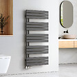 EMKE - EMKE Sèche-serviettes à Eau Chaude Panneau Plat, Sèche-serviettes connexion latérale pour, Anthracite 1320x600mm 838Watts - vignette