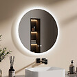 EMKE - EMKE Miroir lumineux salle de bain rond diamètre 60cm, Miroir LED avec Interrupteur Tactile, Anti-buée, Miroir avec éclairage 3 couleurs - vignette