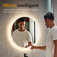 EMKE - EMKE Miroir lumineux salle de bain rond diamètre 80cm, Miroir LED avec Interrupteur Tactile, Anti-buée, Miroir avec éclairage 3 couleurs - vignette
