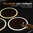 EMKE - EMKE Miroir lumineux salle de bain rond diamètre 80cm, Miroir LED avec Interrupteur Tactile, Anti-buée, Miroir avec éclairage 3 couleurs - vignette