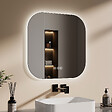 EMKE - EMKE Miroir lumineux salle de bain Rétro-éclairage 60x60cm,  Miroir LED avec Interrupteur Tactile, Anti-buée, Miroir avec éclairage Lumière Froide/Chaude/Neutre - vignette