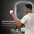 EMKE - EMKE Miroir lumineux salle de bain Rétro-éclairage 60x60cm,  Miroir LED avec Interrupteur Tactile, Anti-buée, Miroir avec éclairage Lumière Froide/Chaude/Neutre - vignette