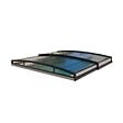 SHELTOM - Abri de piscine bas MONTEO - 2 voûtes (4,20 x 3,20 m)  - RAL 7016 - vignette