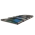 SHELTOM - Abri piscine bas MONTEO - 5 voûtes (10,50 x 4,80 m)  - RAL 7016 - vignette