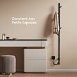 EMKE - EMKE Chauffe-serviettes Électrique, thermostat intelligent WiFi, sèche-serviettes électrique, barre unique, 150 cm de hauteur, Noir - vignette