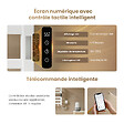 EMKE - EMKE Chauffe-serviettes Électrique 50×50cm, Thermostat Intelligent WiFi, Radiateur de Salle de Bain Électrique, Chauffe-serviettes Électrique, Blanc - vignette